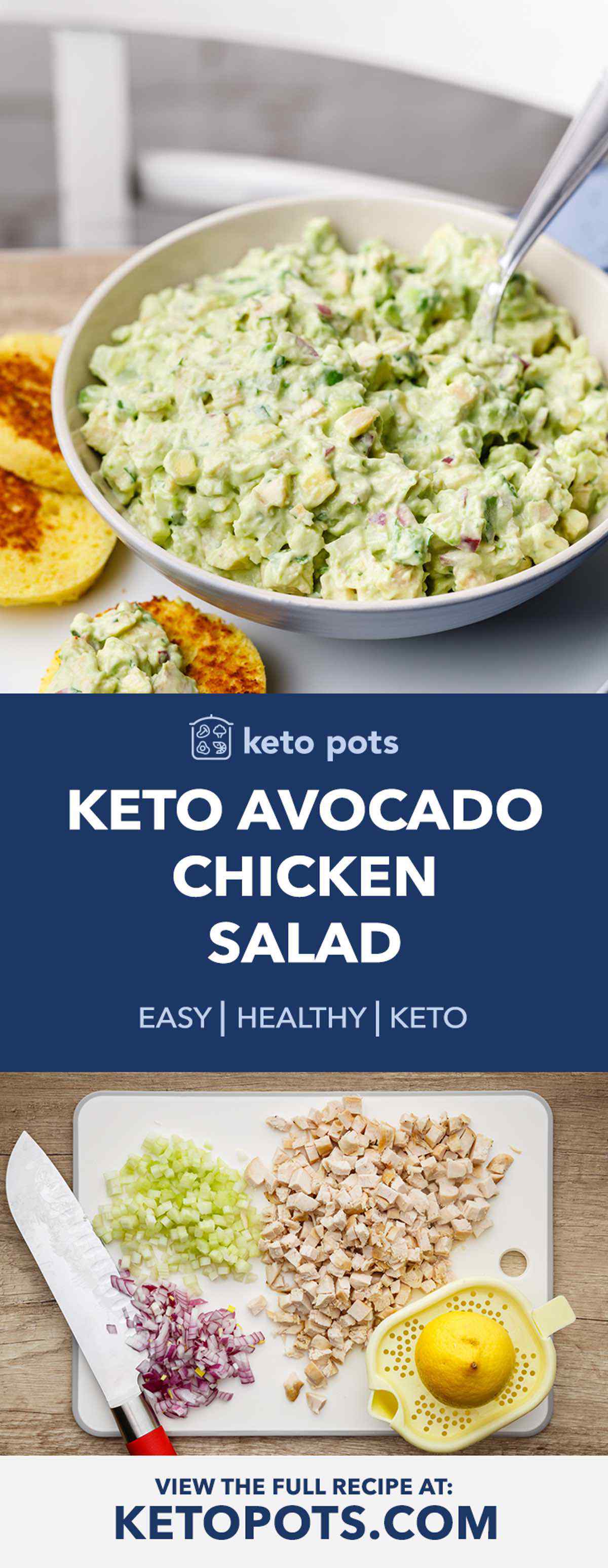 Creamy Avocado Keto Chicken Salad