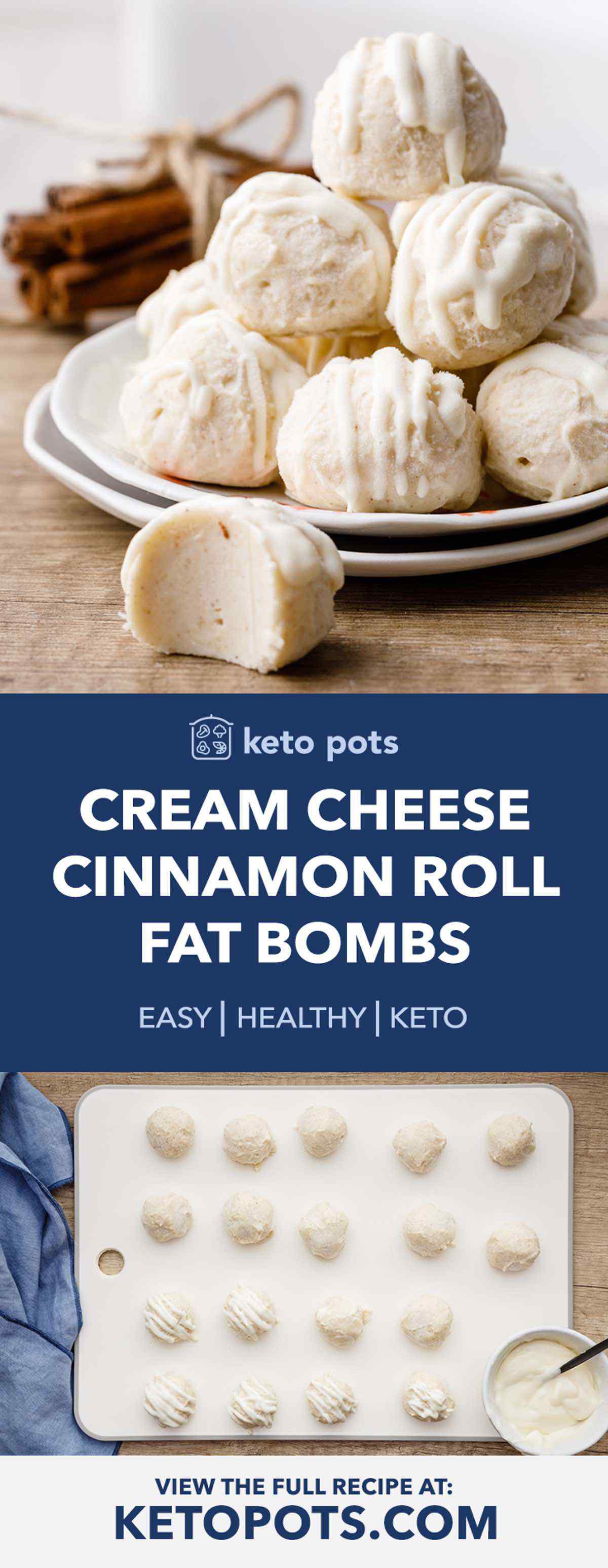 Keto Cream Cheese Cinnamon Roll Fat Bombs