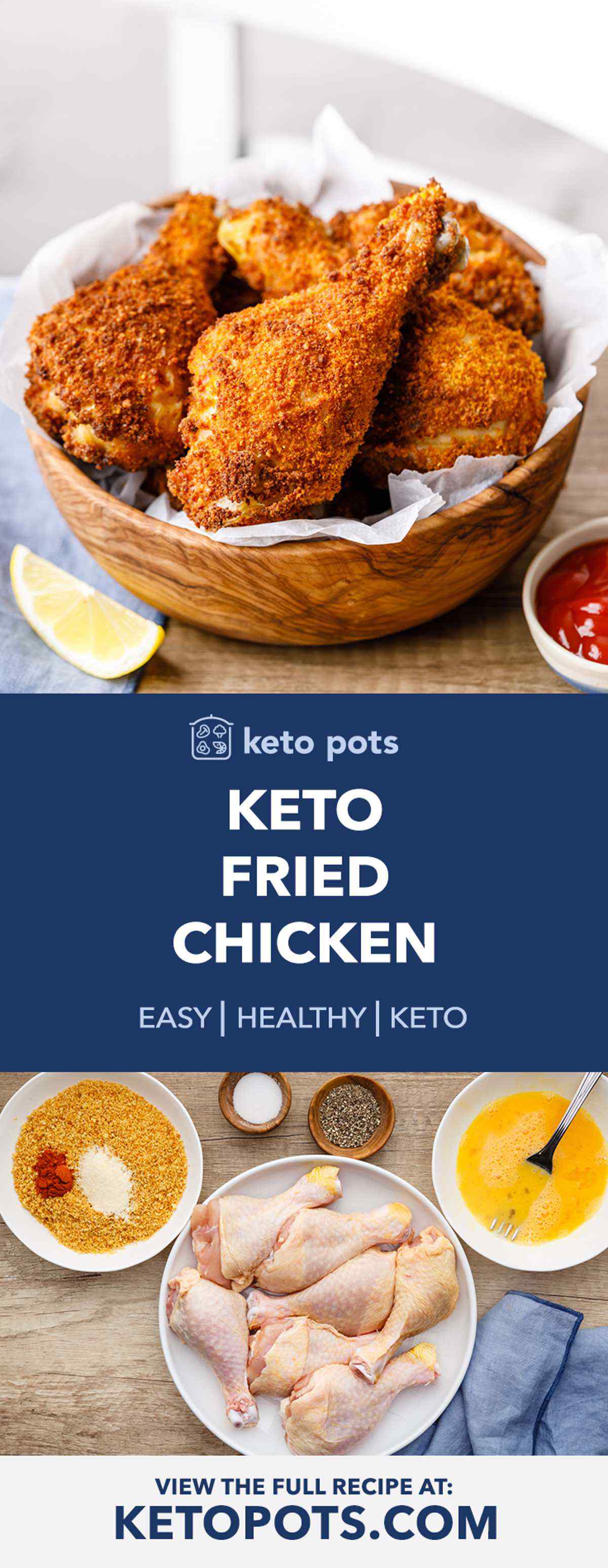 Crispy, Crunchy Keto Fried Chicken - Keto Pots