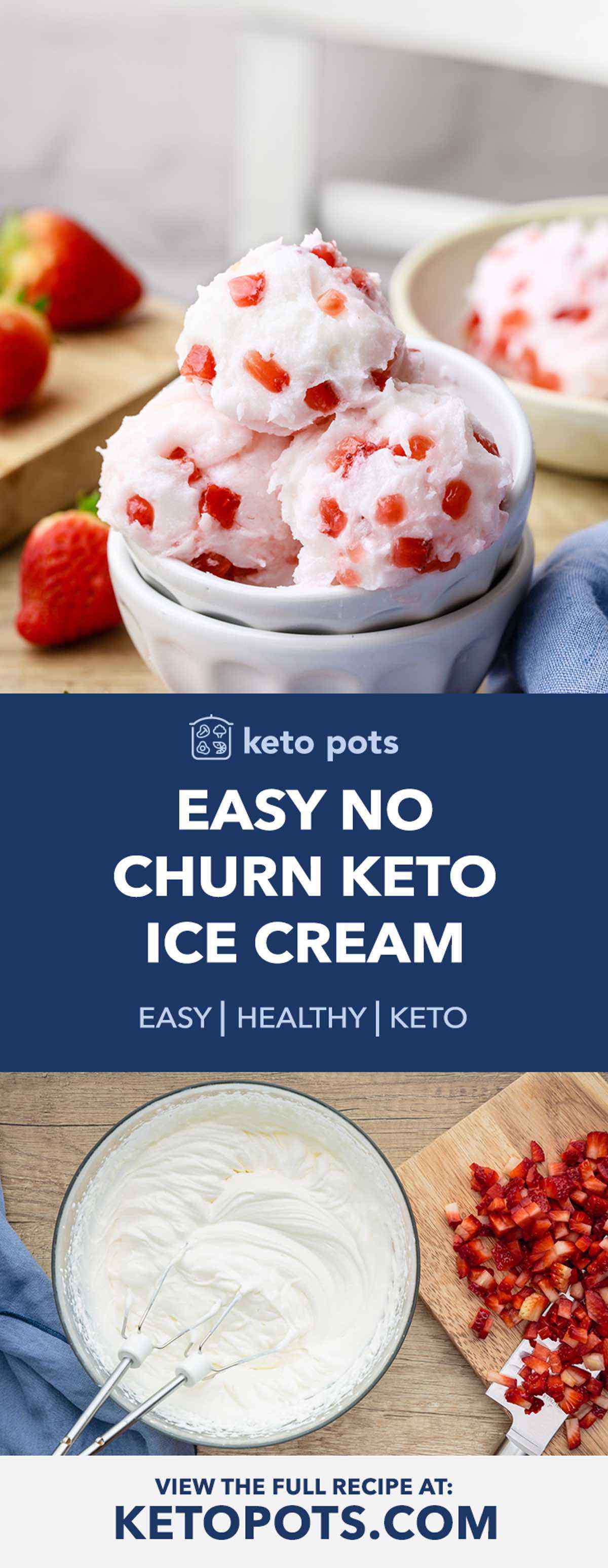 No-Churn Keto Ice Cream Recipe - Keto Pots