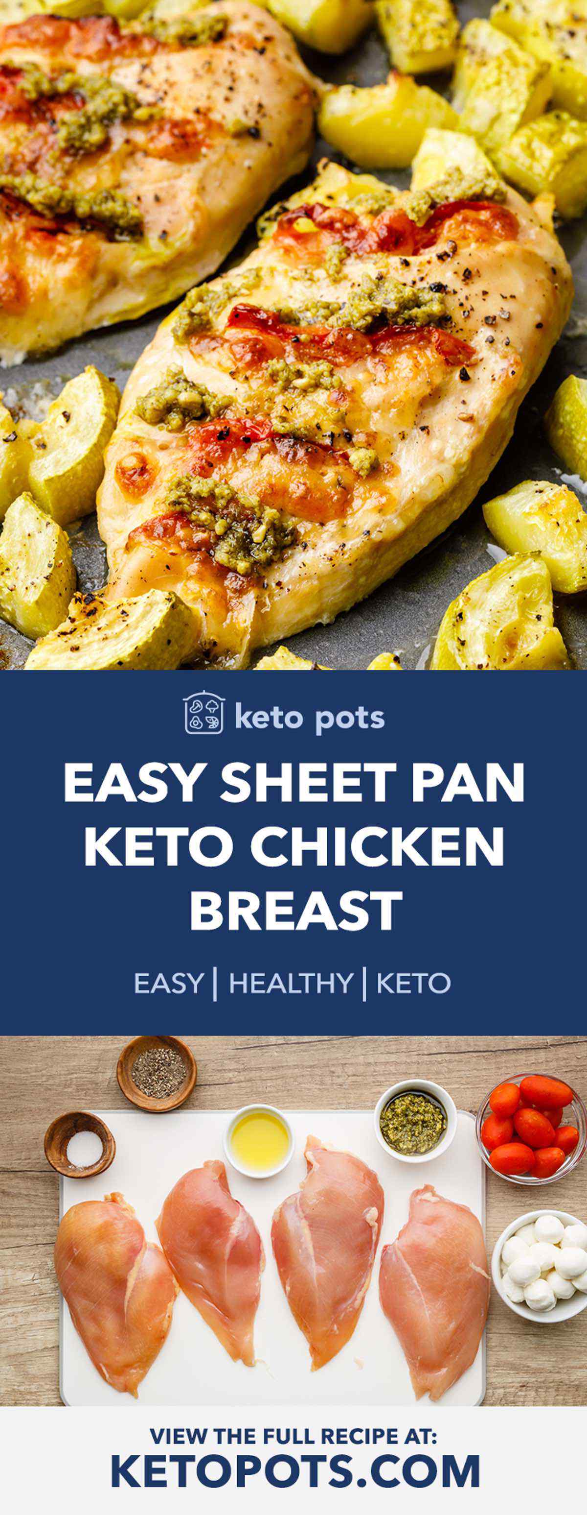 Sheet Pan Keto Chicken Breast Meal - Keto Pots