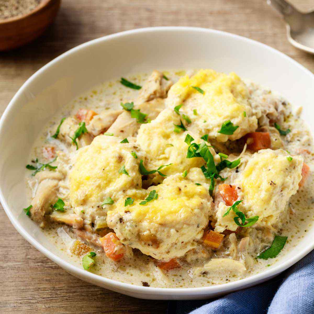 Easy Crockpot Keto Chicken and Dumplings Keto Pots