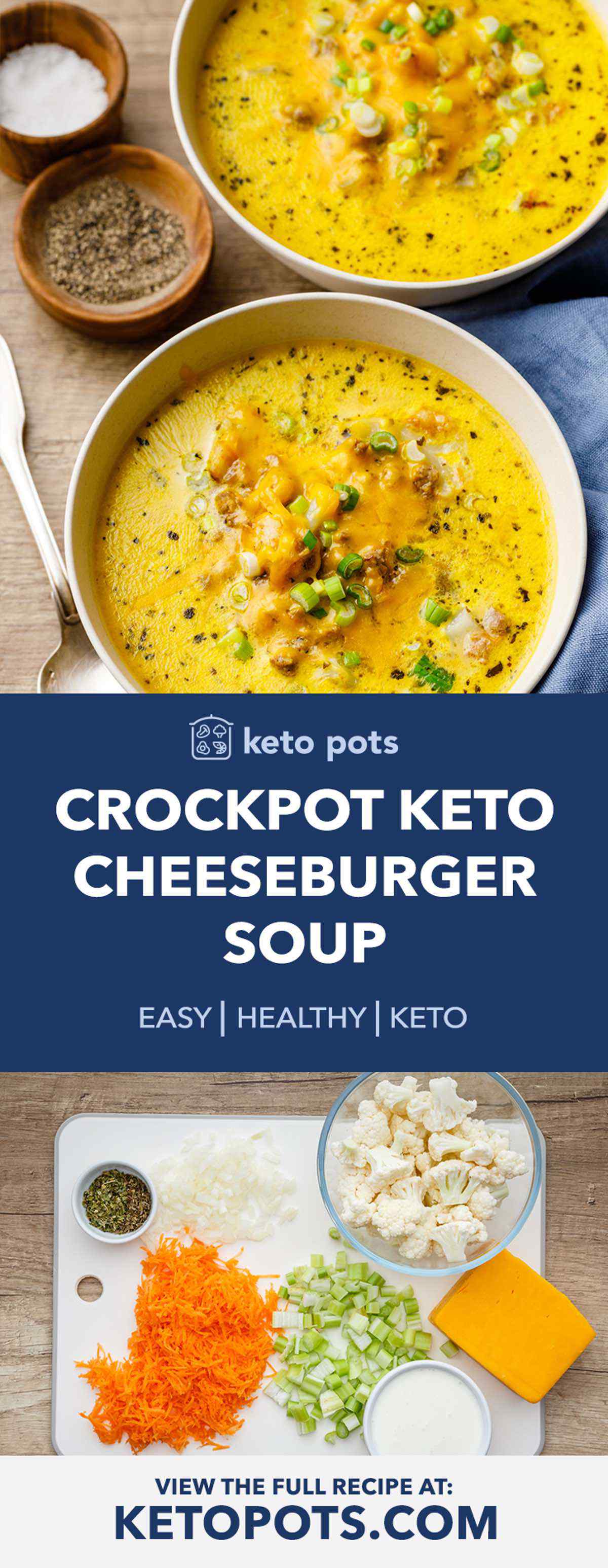 Irresistible Crockpot Keto Cheeseburger Soup (A Family Favorite) - Keto ...