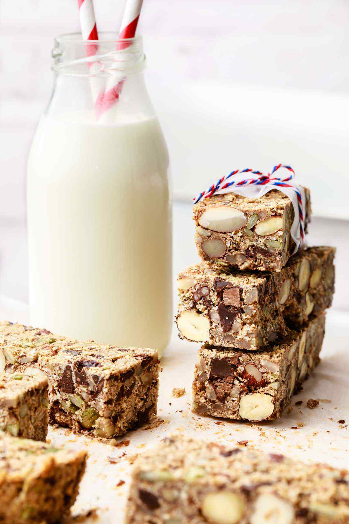 Chocolate Chip Granola Bars { Low Carb, Keto