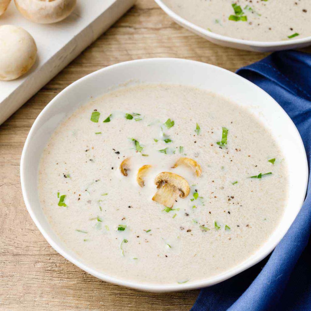 Homemade Cream of Mushroom Soup Keto Pots