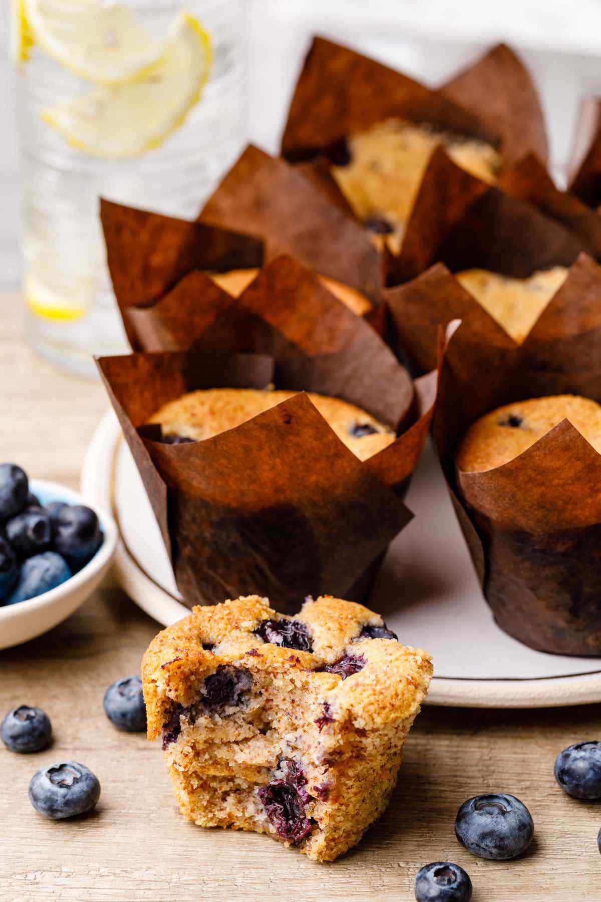 Cream Cheese Keto Blueberry Muffins