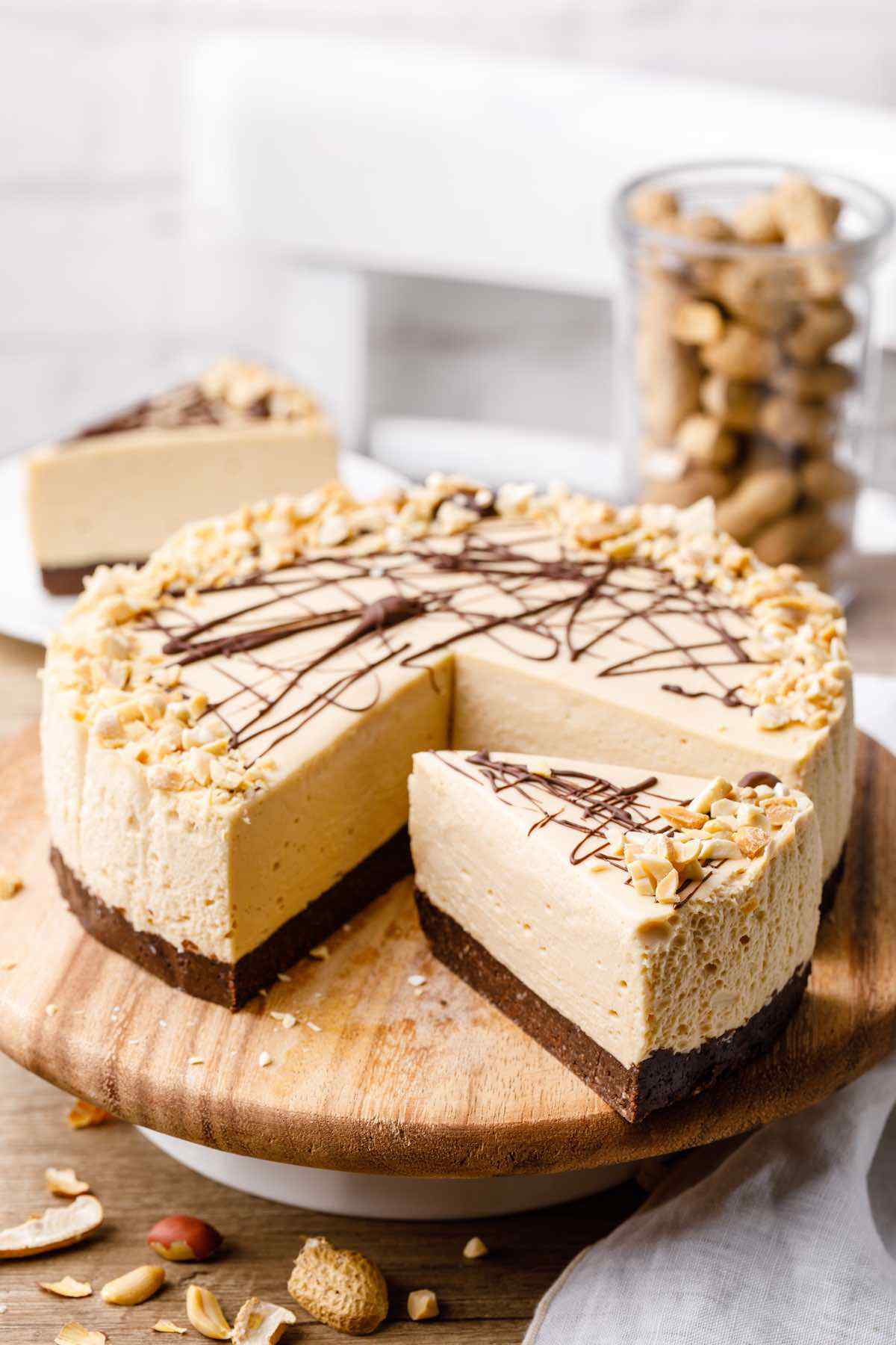 No Bake Peanut Butter and Chocolate Keto Cheesecake - Keto Pots