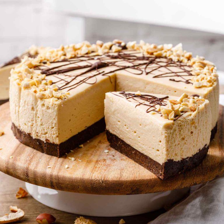 No Bake Peanut Butter and Chocolate Keto Cheesecake - Keto Pots