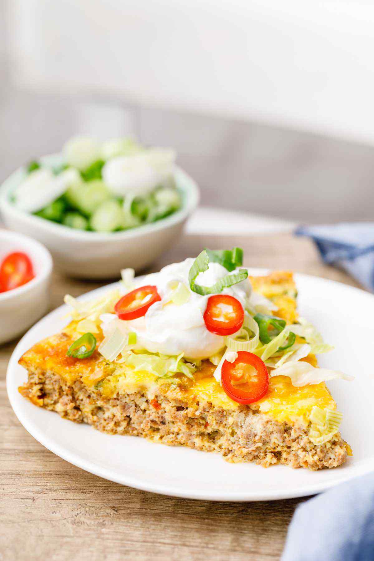 Easy Baked Keto Taco Pie (My Kids Are Obsessed with This) - Keto Pots