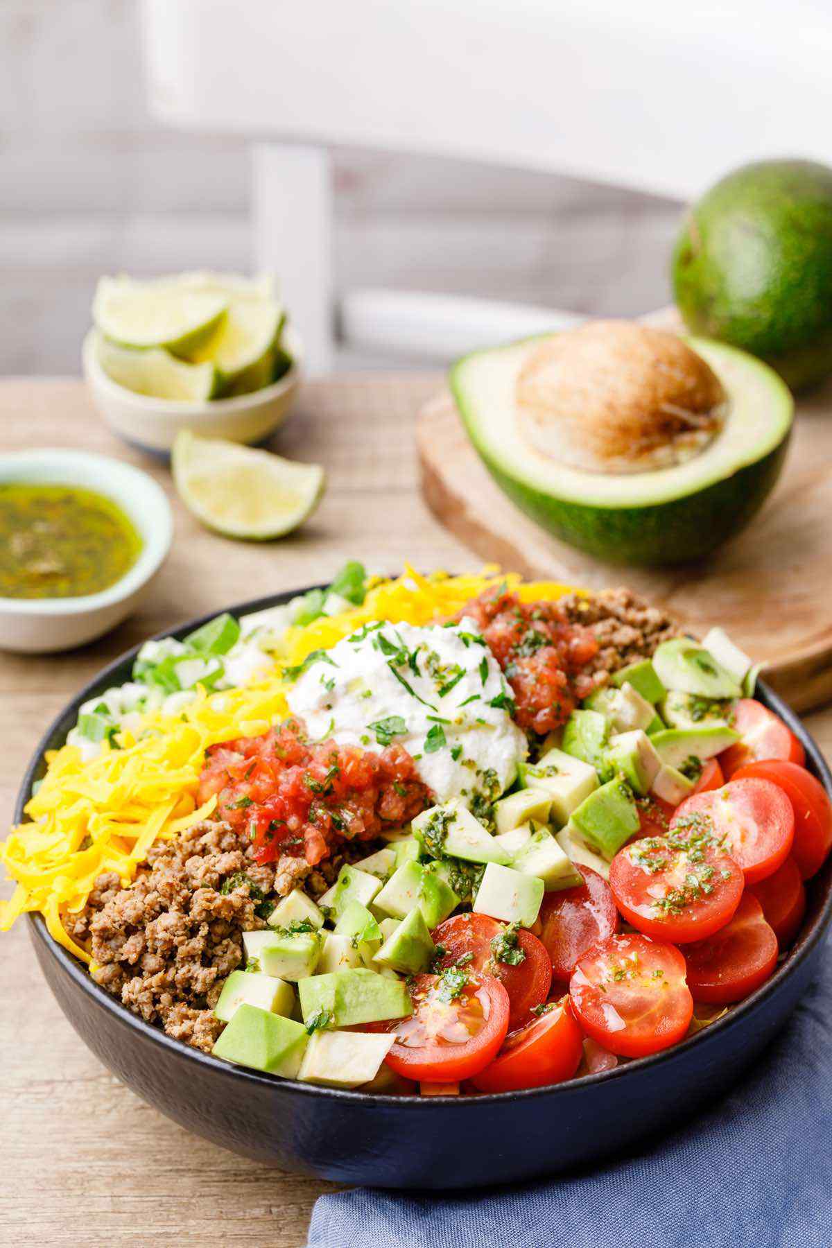 Easy Ground Beef Keto Taco Salad