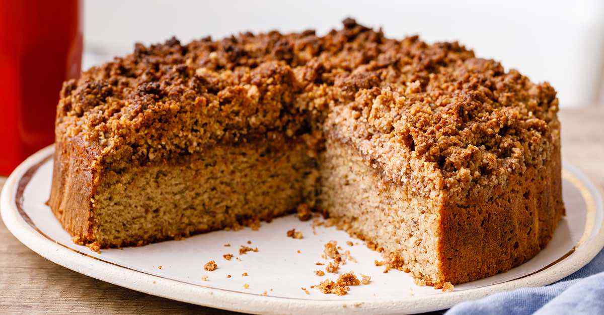 Low Carb Keto Coffee Cake with a Crumble Top - Keto Pots