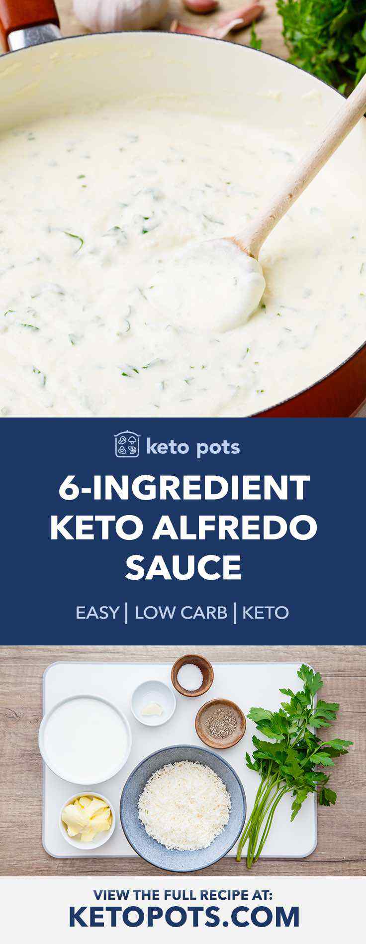 This creamy keto alfredo sauce is so easy to make and is SO GOOD.