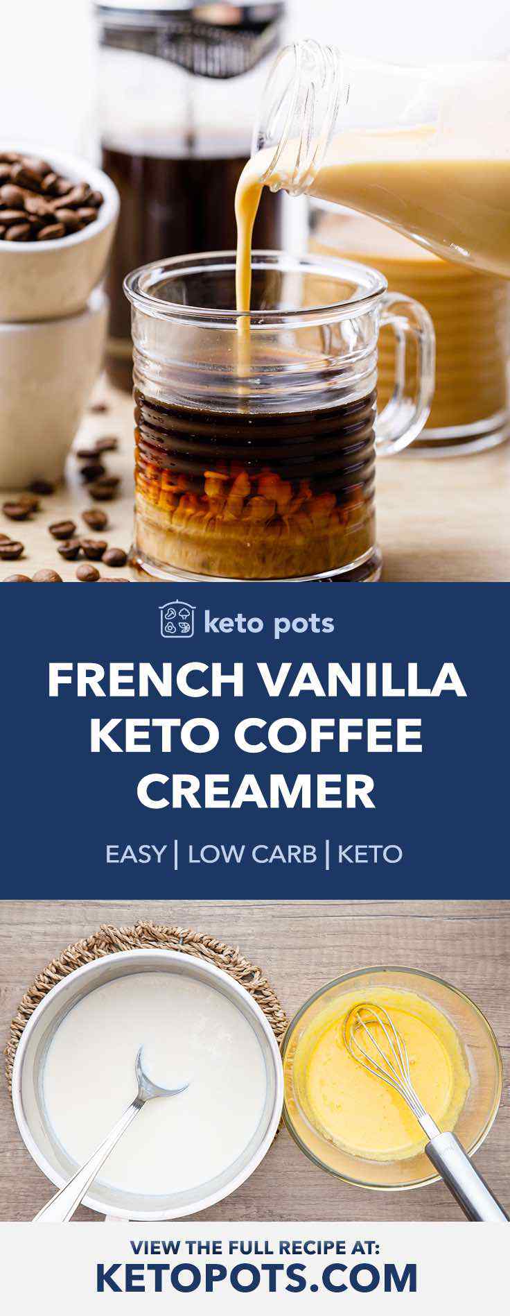 Homemade French Vanilla Keto Coffee Creamer Easy Recipe Keto Pots