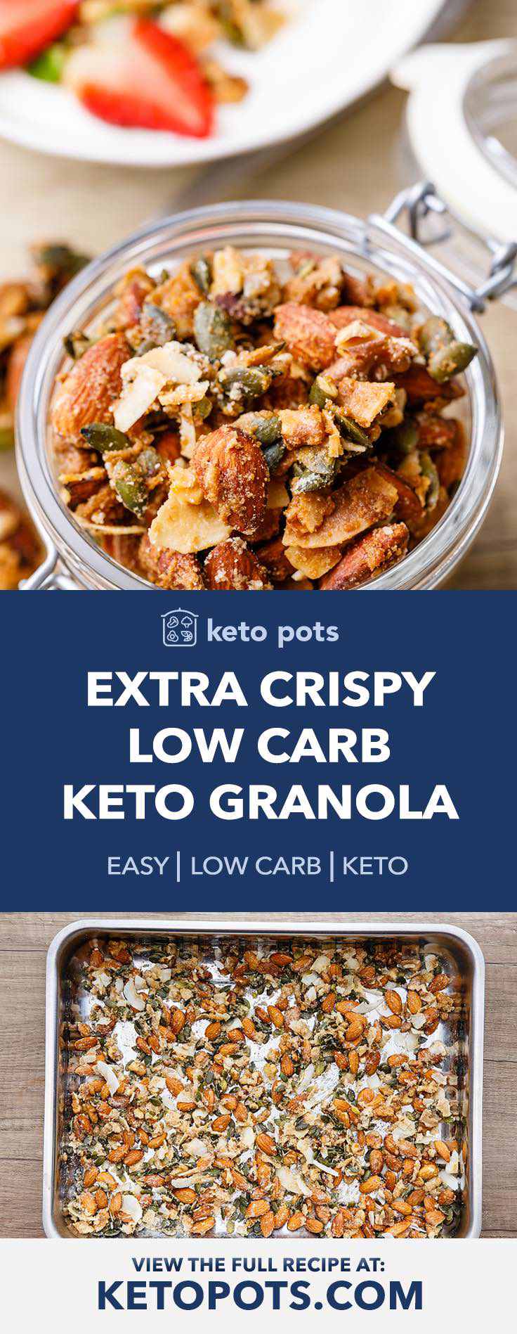 How to make the best crispy low carb keto granola.