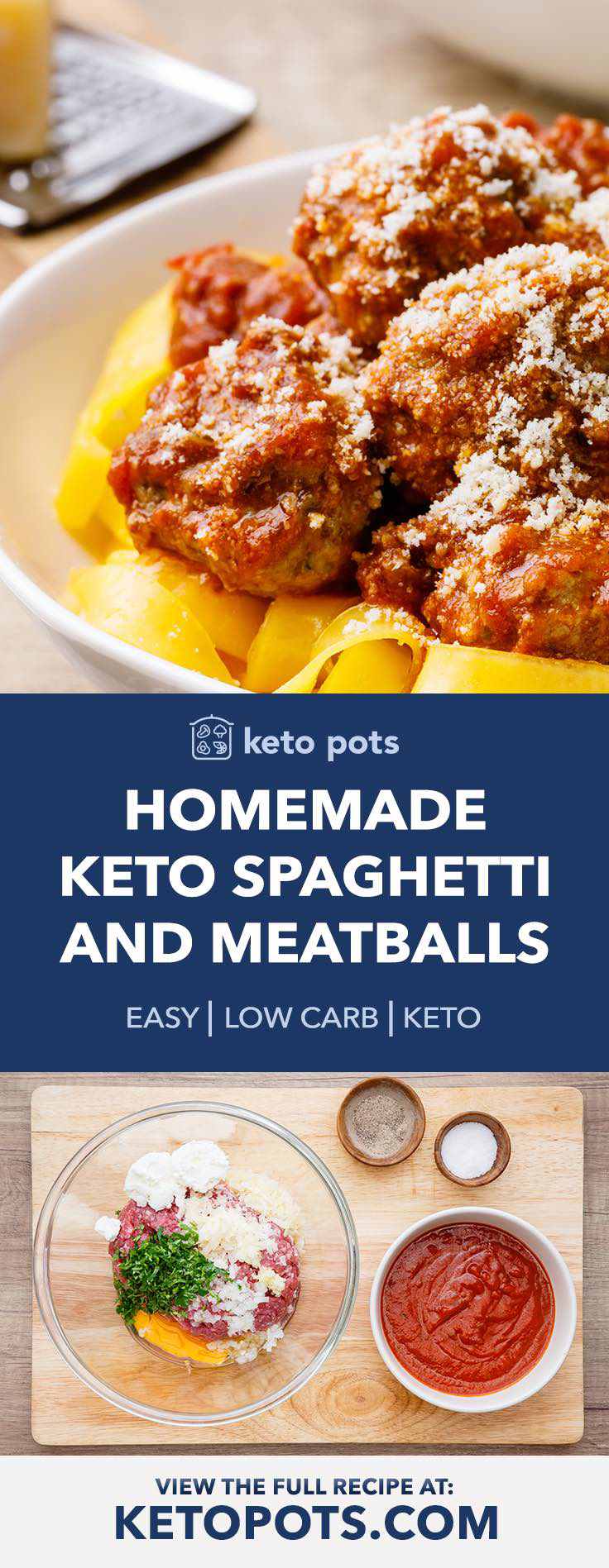 The best homemade keto spaghetti and meatballs.