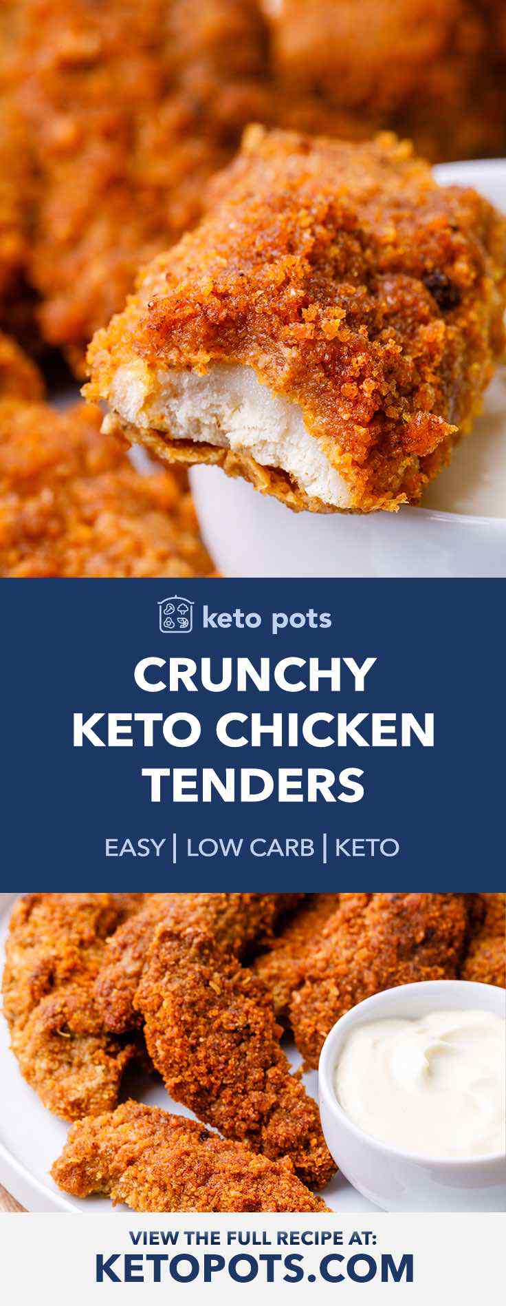 These are the best homemade crunchy keto chicken tenders. So good!