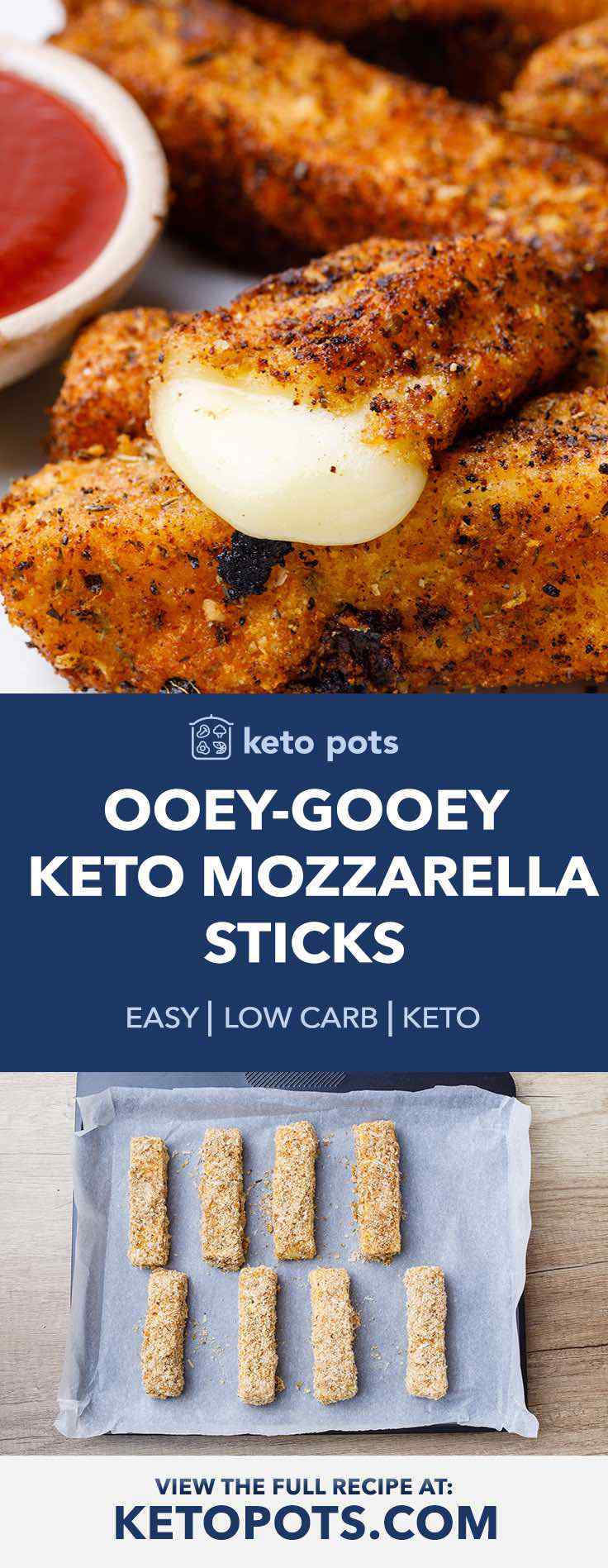 How to make the best crunchy keto mozzarella sticks.