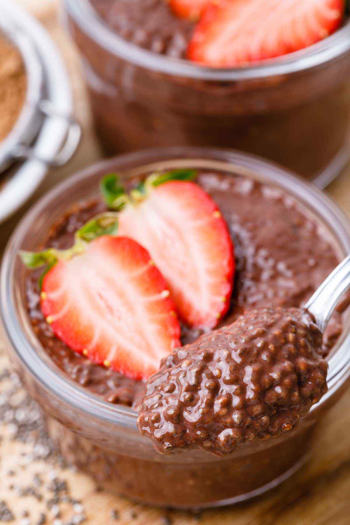 Overnight Keto Chocolate Chia Pudding - Keto Pots