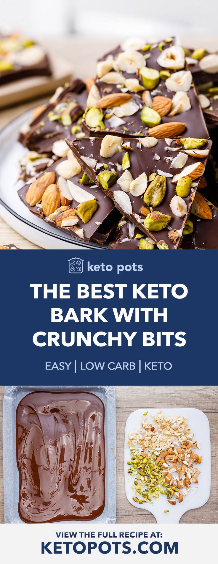 Sugar-Free Keto Bark with Crunchy Bits