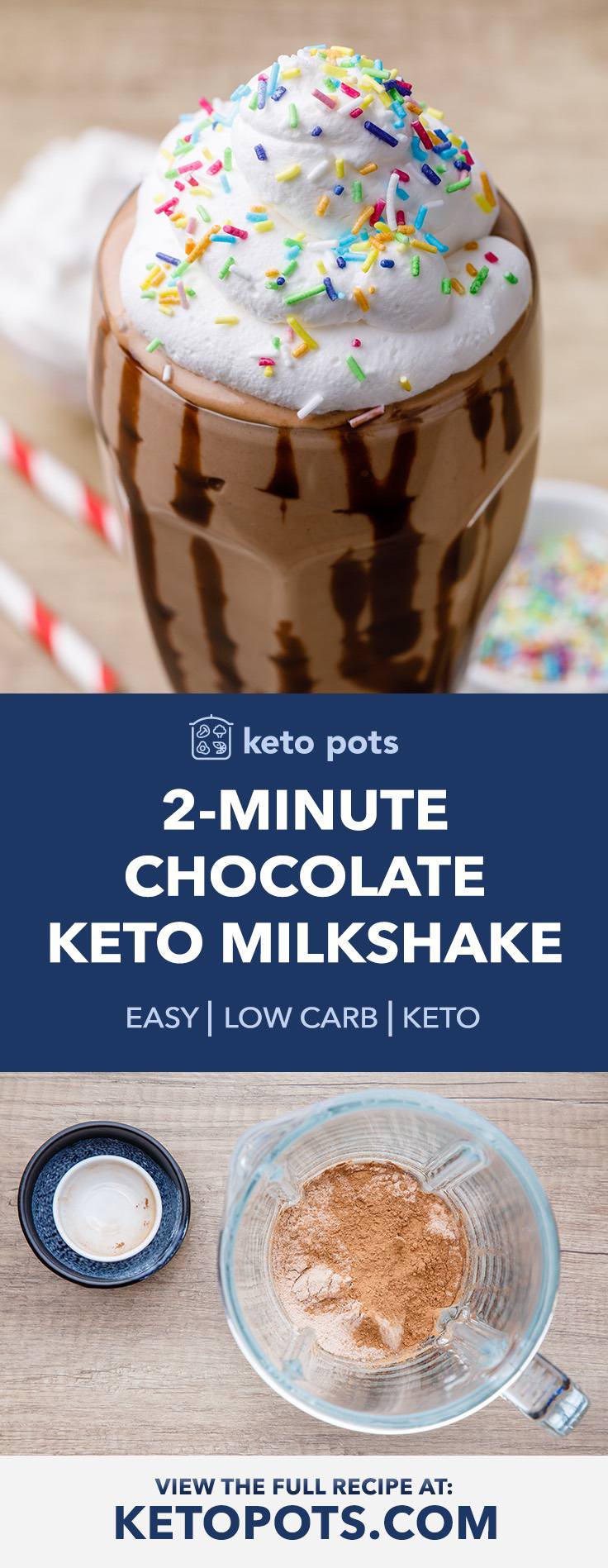 Easy 4-Ingredient Keto Chocolate Shake - Keto Pots