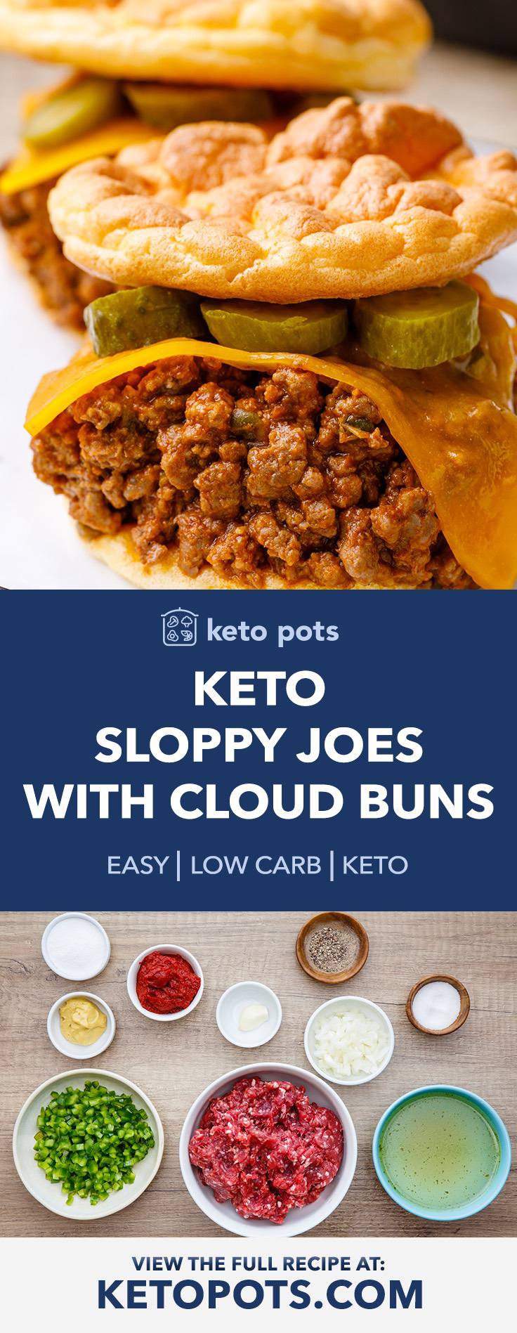 Homemade 30-Minute Keto Sloppy Joes with Cloud Buns