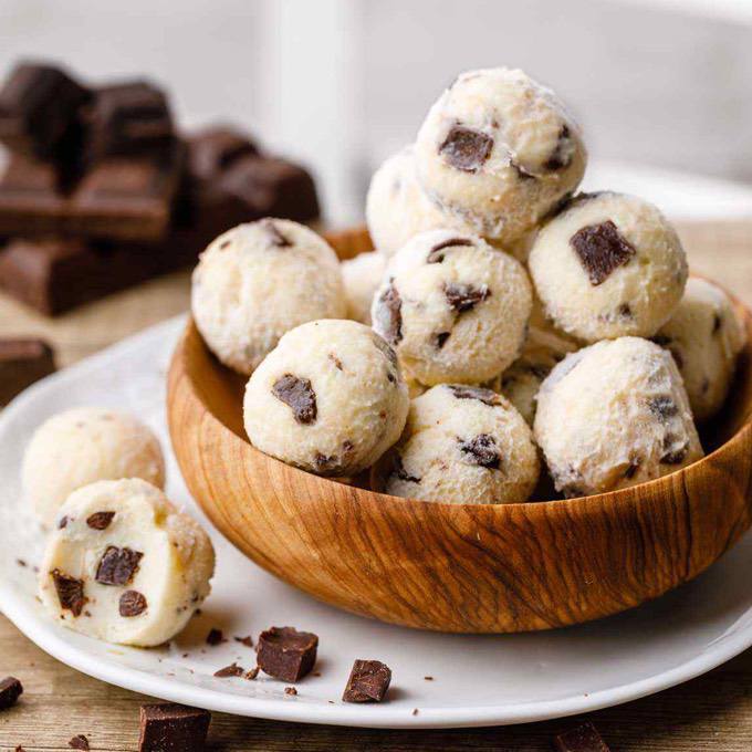 Chocolate Chip Cookie Dough Fat Bombs