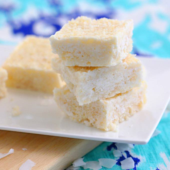 Coconut No-Bake Keto Dessert Bars