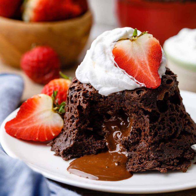 Gooey Molten Chocolate Lava Mug Cake