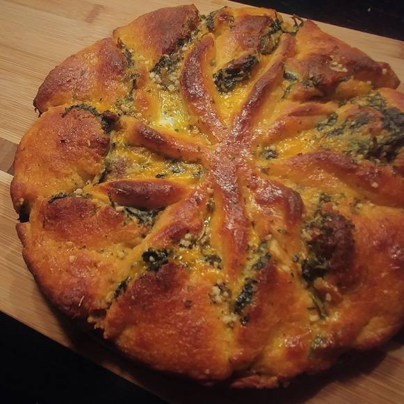 Keto Spinach Dip Stuffed Bread