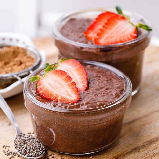 Overnight Keto Chocolate Chia Pudding