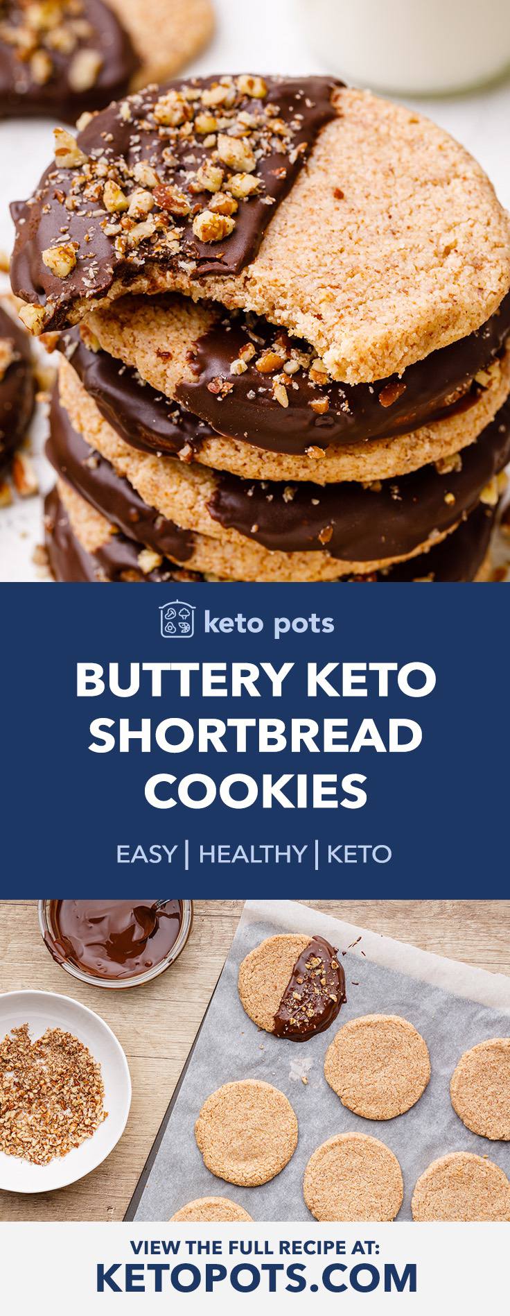 Keto Shortbread Cookies with Pecan Dust Crumble