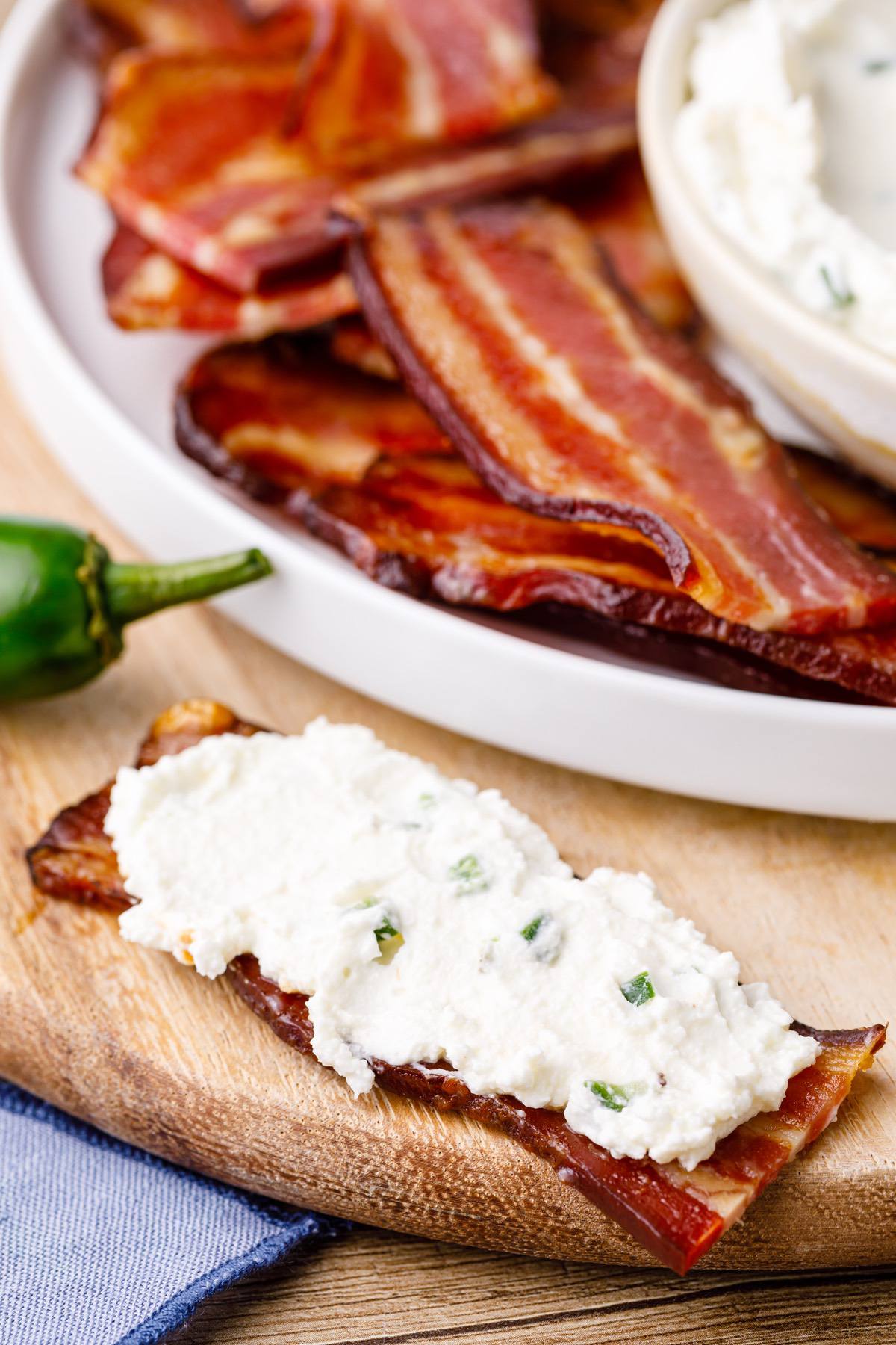 Bacon Chips With Jalapeno Cream Cheese