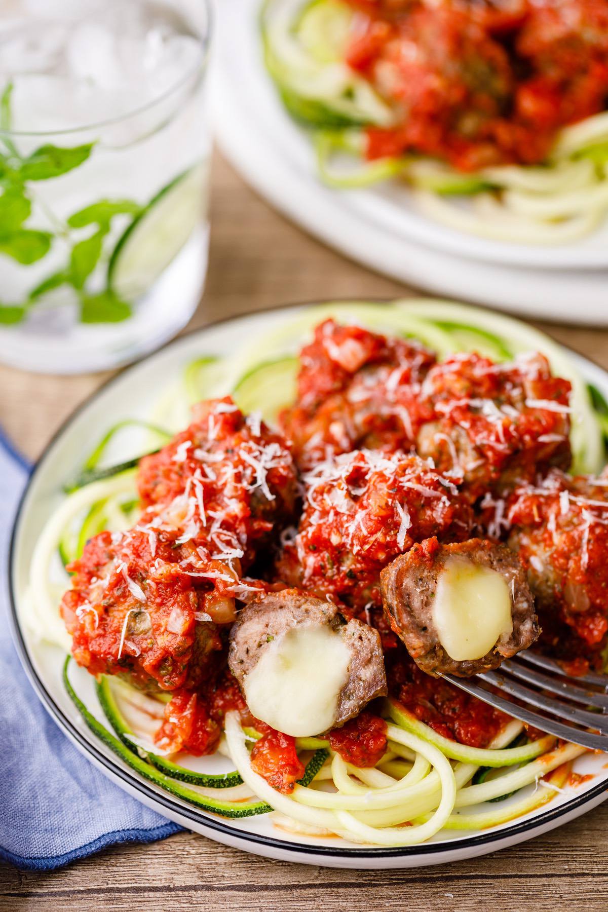 Mozarella Stuffed Meatballs