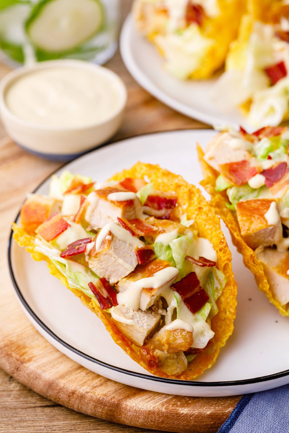 Chicken Caesar Salad Tacos