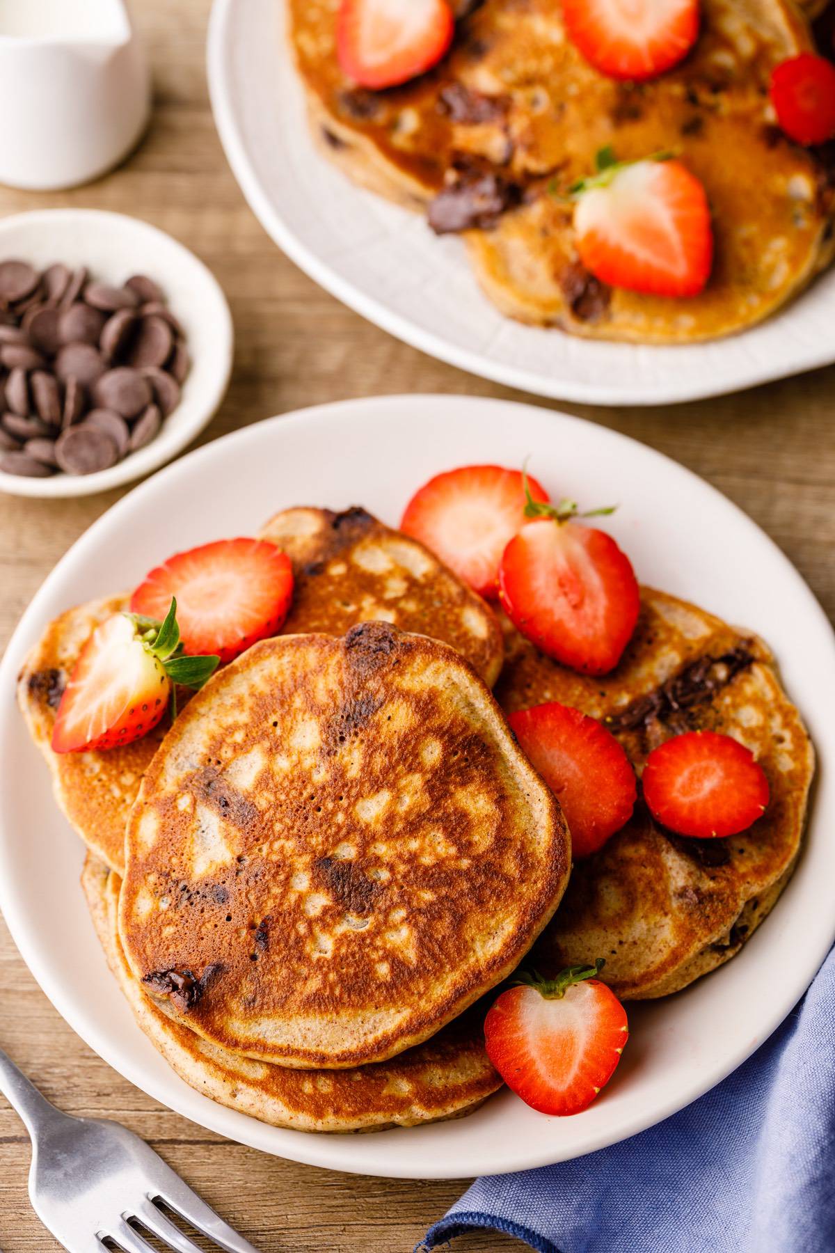 Chocolate Chip Keto Pancakes