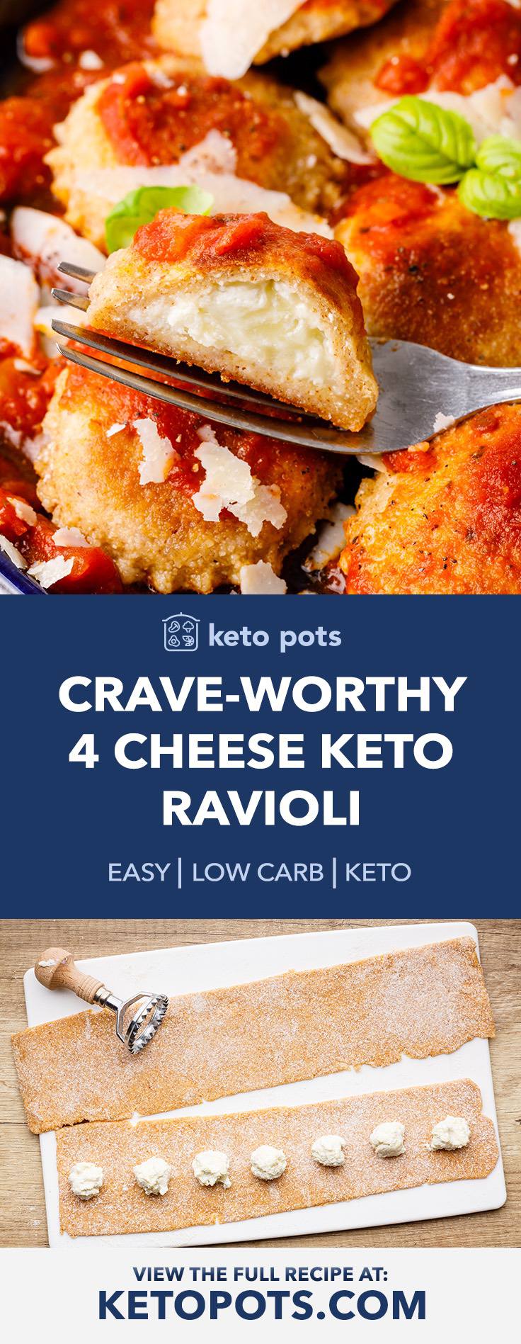 Crave-worthy Four Cheese Keto Ravioli