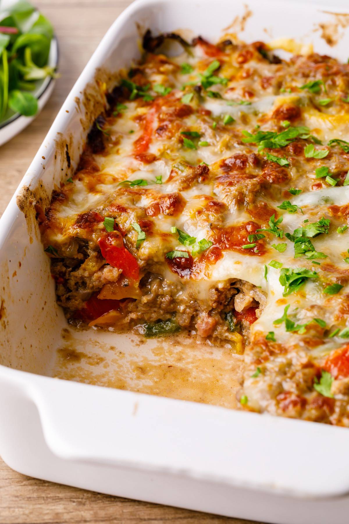 Philly Cheesesteak Keto Casserole