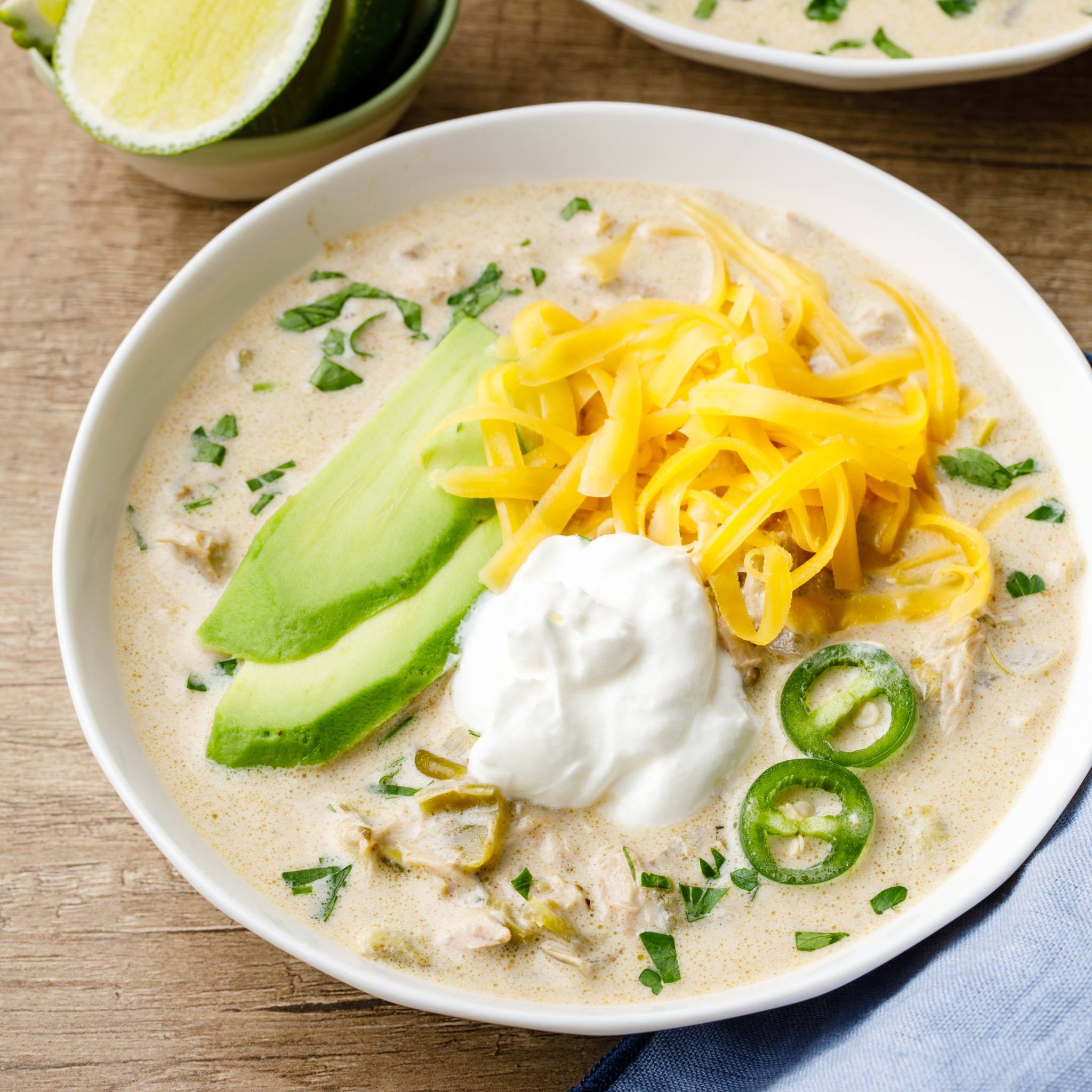 Keto Crockpot White Chicken Chili - Keto Pots