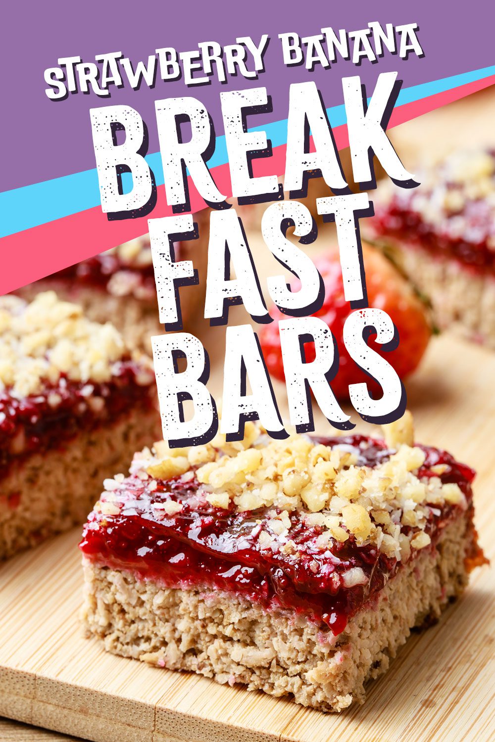 Strawberry Banana Keto Breakfast Bars