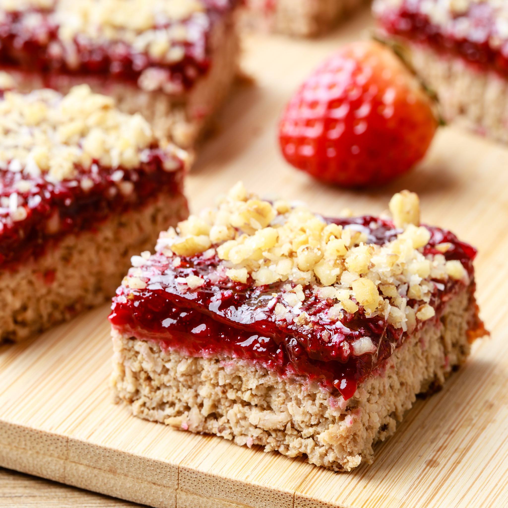 Strawberry Banana Keto Breakfast Bars